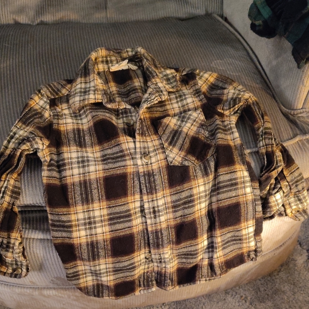 Toddler 4T Multiple Colors Plaid Button Flannel Shirt